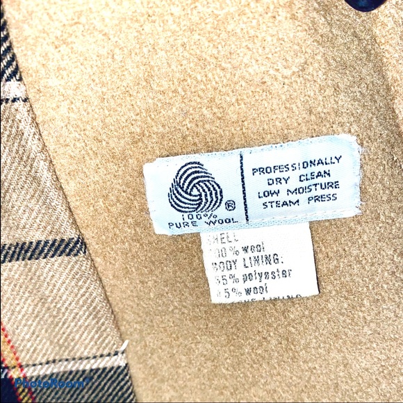 EVAN PICONE, VINTAGE WOOL PEA COAT, Camel, Wmn’s M - Picture 6 of 14